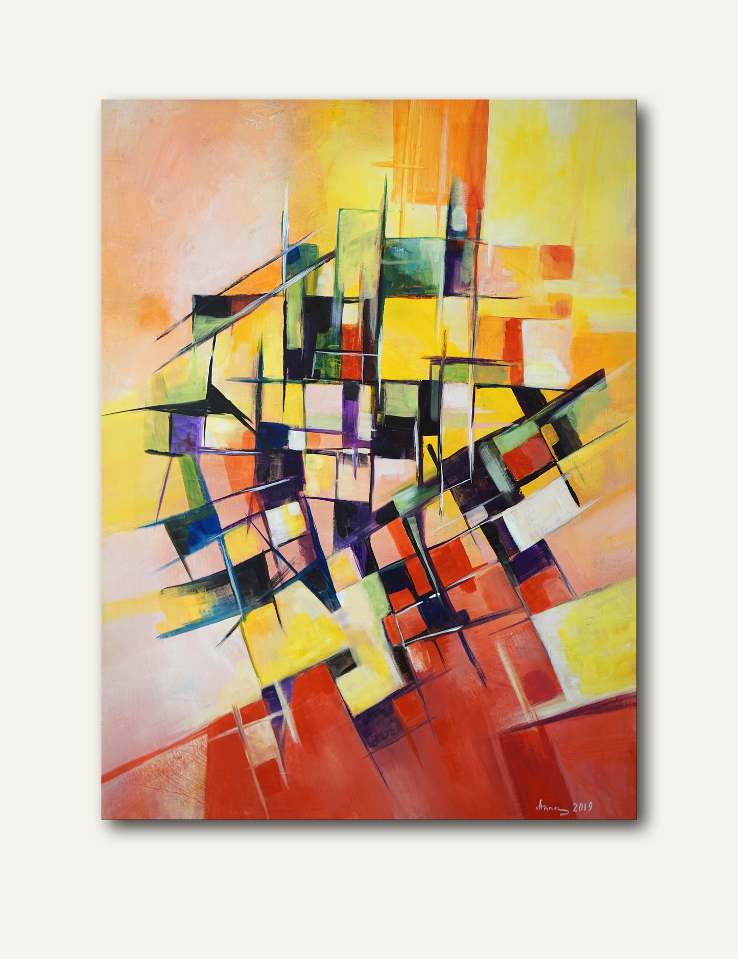 Labyrinth Of Lines | Abstract Art Painting for Sale | Palette Boutique