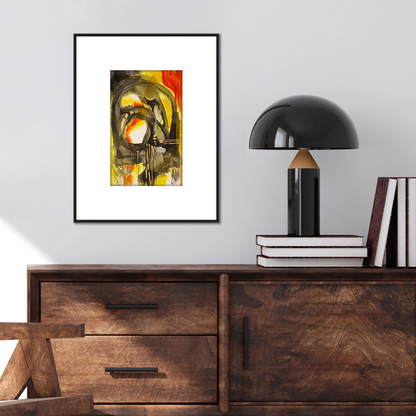 Original Watercolor Abstract Painting On Paper, Golden Lines Series, #GL-119-85