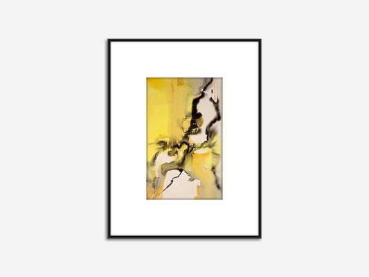 ORIGINAL Abstract Mini Watercolor painting, abstract art, mini watercolor art, abstract painting, "Golden Lines" Series, Wall Art