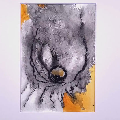 Original Watercolor Abstract Painting On Paper, Metamorphosis Series, #MT-101-57