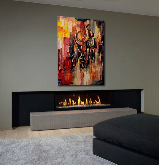 Colors Of Fire | Abstract Art Painting for Sale | Palette Boutique